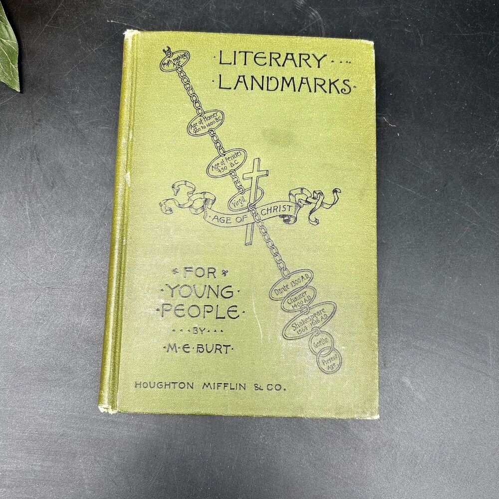 Vintage Educational Book "Literary Landmarks" 1899 by Mary Burt Teachers Aid